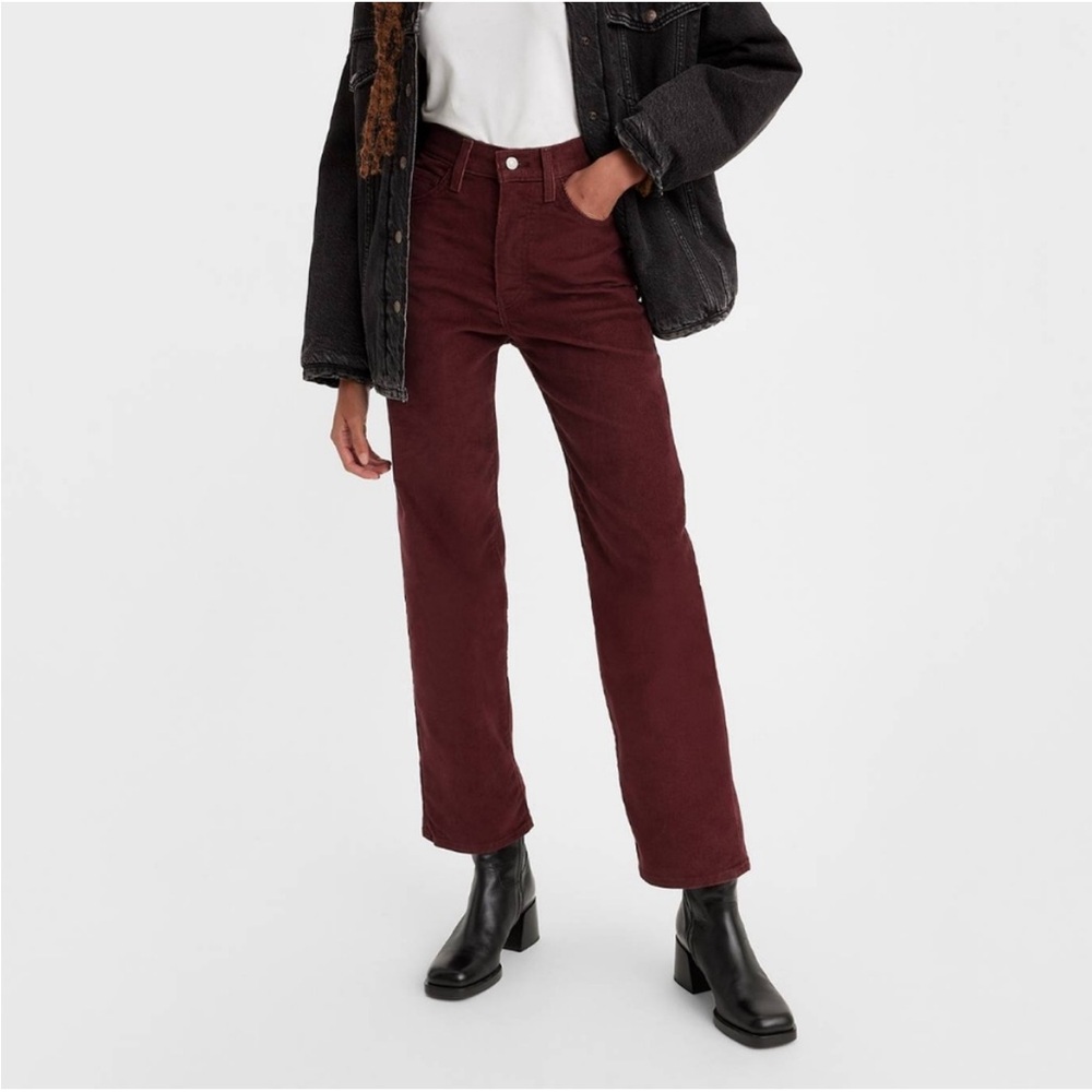 Levi's Women's Burgundy Straight Leg Pants